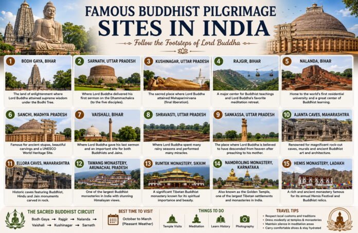 Famous Buddhist Pilgrimage Sites in India