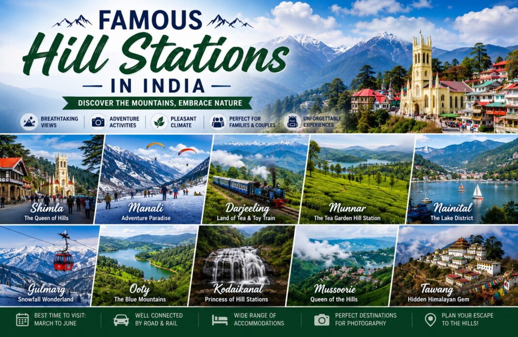 Famous Hill Stations in India