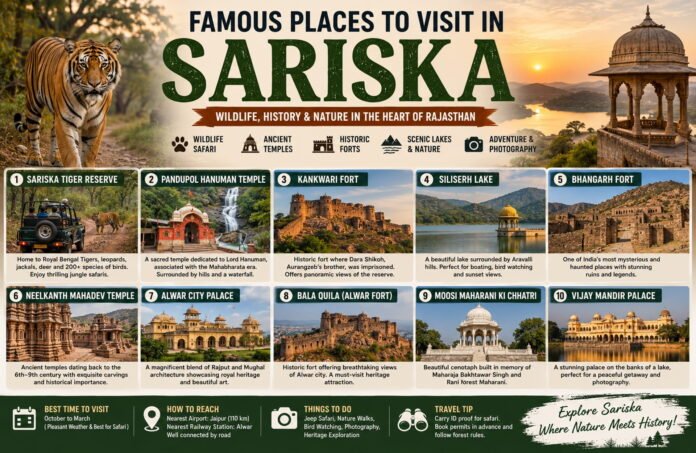 Famous Places to Visit in Sariska - Wildlife, Temples, Forts and Lakes
