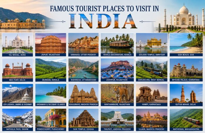 Famous Tourist Places to Visit in India Famous Tourist Places to Visit in India