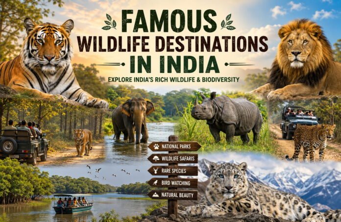 Famous Wildlife Destinations in India Famous Wildlife Destinations in India