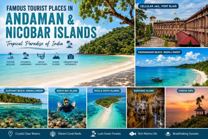 Famous tourist places in Andaman and Nicobar Islands Famous tourist places in Andaman and Nicobar Islands