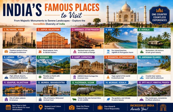 India’s Famous Places to Visit